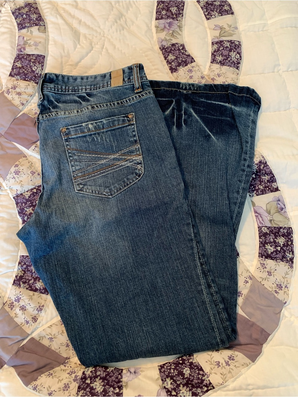 Maurices Blue Washed Flare Jeans